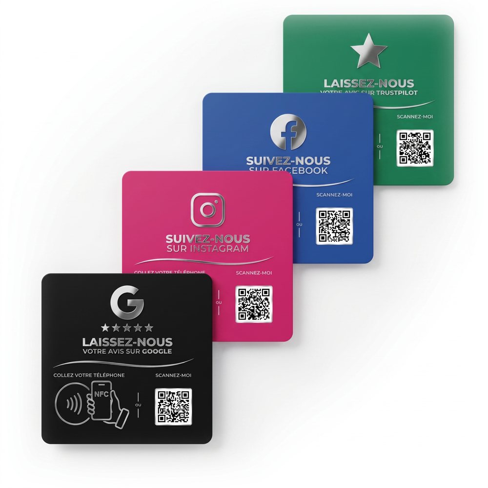 Les plaques TapBooster : Avis Google, Instagram, Facebook et Trustpilot